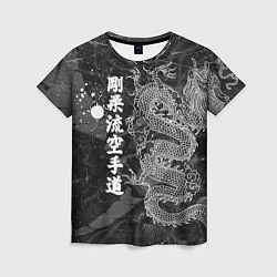 Женская футболка Токийский Дракон Иероглифы Dragon Japan