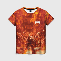 Женская футболка Hell Monster vs Doom