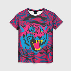 Футболка женская Тигр красочный, цвет: 3D-принт