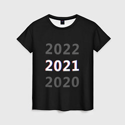 Футболка женская 2020 2021 2022, цвет: 3D-принт