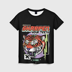 Женская футболка Поточи зубки тигр 2022