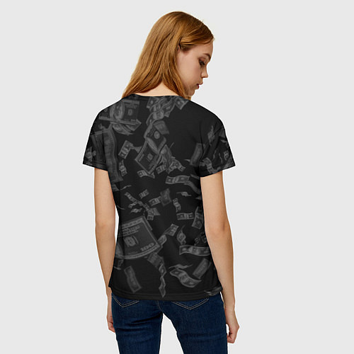 Женская футболка БУМАЖНЫЙ ДОМ, СОЛДАТЫ В МАСКАХ / 3D-принт – фото 4