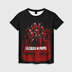 Женская футболка ГЕРОИ СЕРИАЛА БУМАЖНЫЙ ДОМ - LA CASA DE PAPEL