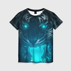 Женская футболка Неоновый водяной тигр 2022