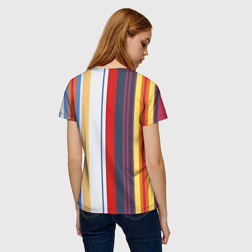 Женская футболка Stripes Abstract / 3D-принт – фото 4