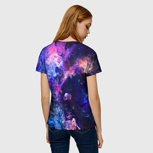 Женская футболка КИКИ, GENSHIN IMPACT SPACE ГАЛАКТИКА / 3D-принт – фото 4