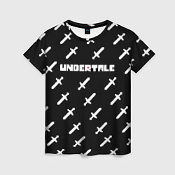 Женская футболка UNDERTALE LOGO СРАЖЕНИЕ, МЕЧИ