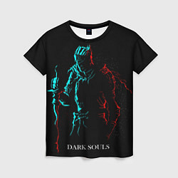 Женская футболка Dark Souls NEON Силуэт