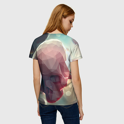 Женская футболка Геометрические Черепа / 3D-принт – фото 4