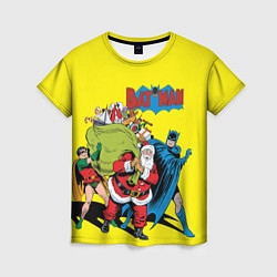 Женская футболка Batman, Robin & Santa!