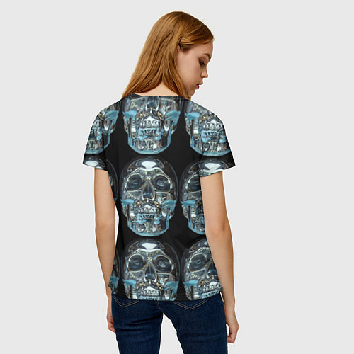 Женская футболка Skulls pattern 2028 / 3D-принт – фото 4