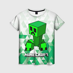 Женская футболка Minecraft Creeper ползучий камикадзе