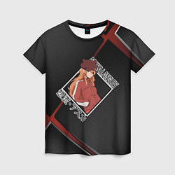 Женская футболка Евангелион Evangelion, Аска Лэнгли Сорью