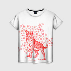 Женская футболка Символ года тигр 2022