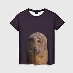 Женская футболка Уставший картофель