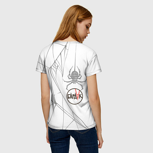 Женская футболка Бардак -Русский рок с паутиной / 3D-принт – фото 4