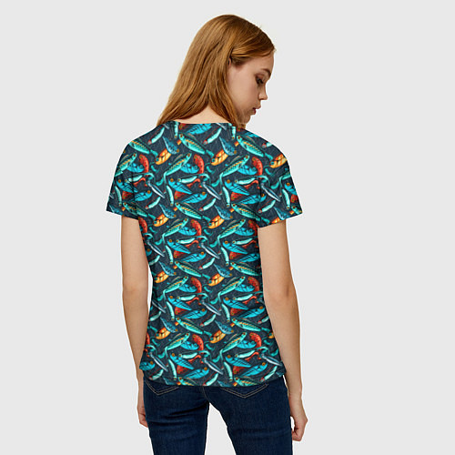 Женская футболка Рыболовные Воблеры / 3D-принт – фото 4