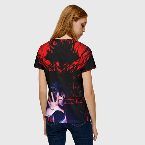 Женская футболка Аста и его черный демон Черный клевер / 3D-принт – фото 4