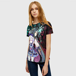 Футболка женская СЯО И КИКИ НЕОН ГЕНШИН ИМПАКТ, цвет: 3D-принт — фото 2