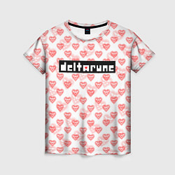 Женская футболка DELTARUNE PATTERN LOGO