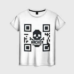 Женская футболка Хакерю QR-code Qr код для программистов