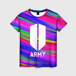 Женская футболка BTS ARMY RAIBOW