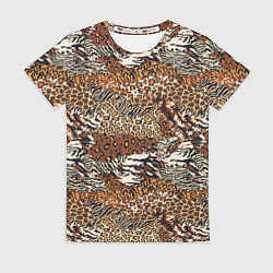 Женская футболка Шкуры Диких Животных