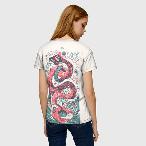 Женская футболка SnakeArt / 3D-принт – фото 4