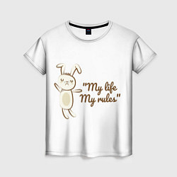 Женская футболка My life My rules