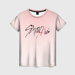 Женская футболка Stray kids лого, K-pop ромбики