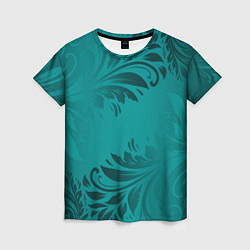 Женская футболка Малахитовые листья