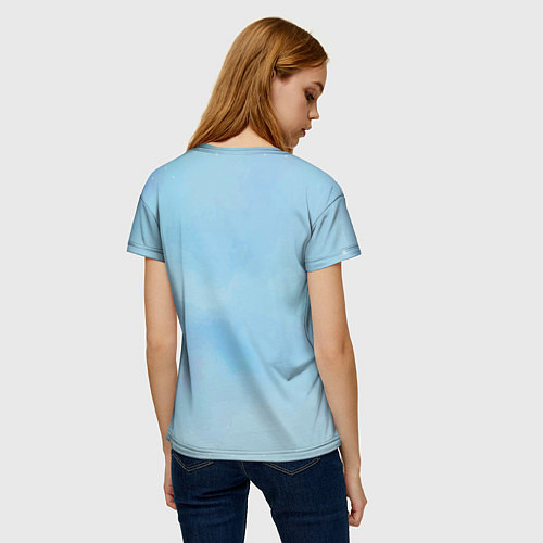 Женская футболка Акварельный КотэКлаус / 3D-принт – фото 4