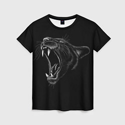 Женская футболка Дикая кошка Гнев