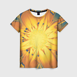 Женская футболка Солнечный цветок Абстракция 535-332-32