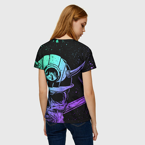 Женская футболка Deep Rock Galactic - Dander Darkness Dwarves / 3D-принт – фото 4