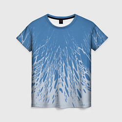 Женская футболка Коллекция Rays Лучи Голубой и серый Абстракция 650