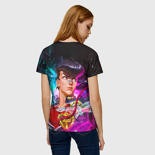 Женская футболка Космический Джоске Хигашиката из Джо Джо / 3D-принт – фото 4