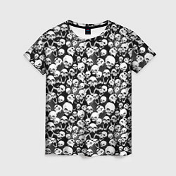 Женская футболка Screaming skulls & web