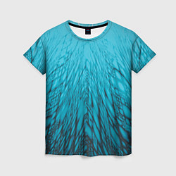 Женская футболка Коллекция Rays Лучи Голубой и черный Абстракция 65