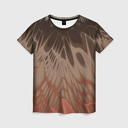 Женская футболка Коллекция Rays Лучи Коричневый Абстракция 662-27-w