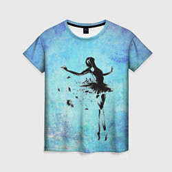 Женская футболка Прекрасный силуэт балерины