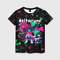 Женская футболка ГЕРОИ ИГРЫ DELTARUNE NEON