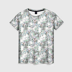 Женская футболка Купюры 1000 Рублей деньги