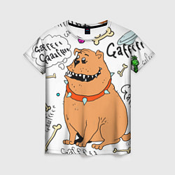 Женская футболка Рисунок собаки