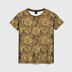 Женская футболка Bitcoins