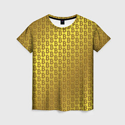 Женская футболка Биткоин золото