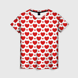Женская футболка Сердечки - любовь