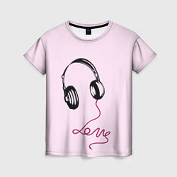 Женская футболка Музыка любви