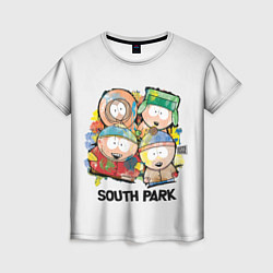 Женская футболка South Park - Южный парк краски