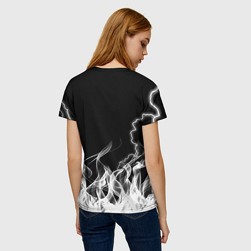 Женская футболка ACDC Fire / 3D-принт – фото 4